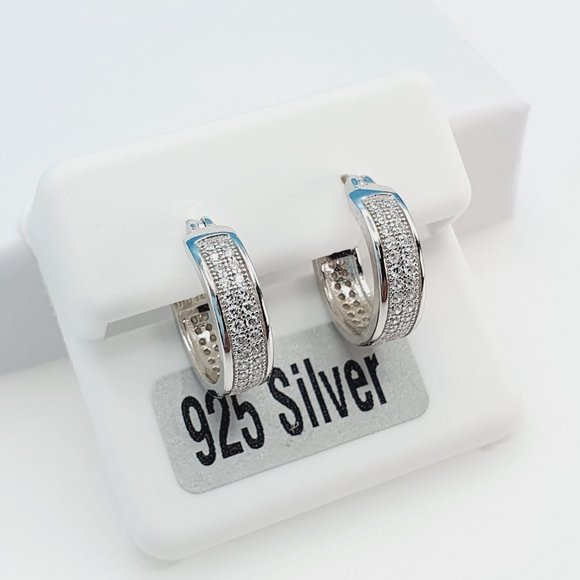 "925 Sterling Silver Cubic Zirconia Earrings, U19254893 - Picture 2 of 11